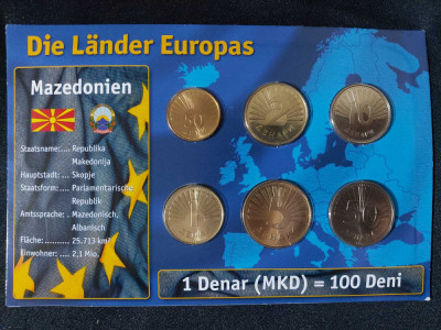 Seria completata monede - Macedonia de Nord 1993-2014, 6 monede foto