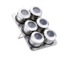 Set condimente din inox 6 piese cu suport magnetic, Grunberg GR329