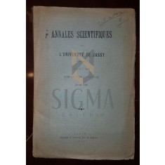 I. BORCEA, ANNALES SCIENTIFIQUES DE L&#039;UNIVERSITE DE JASSY, TOME XIII, FASCICOLELE III SI IV, IANUARIE 1926