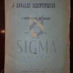 I. BORCEA, ANNALES SCIENTIFIQUES DE L'UNIVERSITE DE JASSY, TOME XIII, FASCICOLELE III SI IV, IANUARIE 1926