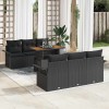 VidaXL Set de canapele pentru grădină 7 pcs Negru Rattan poli 3358018