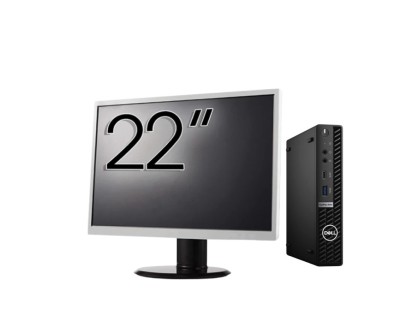 Pachet Calculator Second Hand DELL OptiPlex 5090 Mini PC, Intel Core i5-10500T 2.30 - 3.80GHz, 8GB DDR4, 256GB SSD + Monitor 22&amp;amp;quot; NewTechnology Me foto