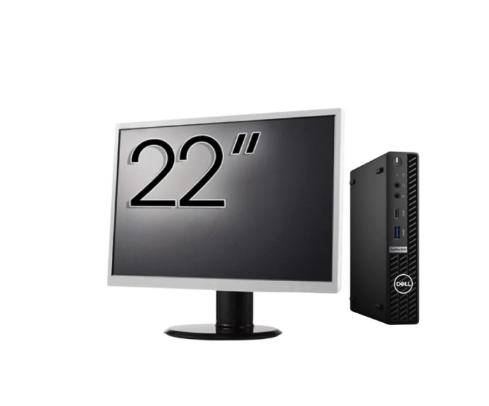 Pachet Calculator Second Hand DELL OptiPlex 5090 Mini PC, Intel Core i5-10500T 2.30 - 3.80GHz, 8GB DDR4, 256GB SSD + Monitor 22&amp;quot; NewTechnology Me