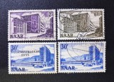 Regiunea Saar Teritoriul Saarland 1952-1955 Arhitectură Gimnaziul Ludwig &amp; Biblioteca Universitară 2F 10F 30F Supratipar - OREF1