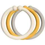 BIBS Loops cercuri pentru at&acirc;rnat Ivory / Honey Bee / Sand 12 buc