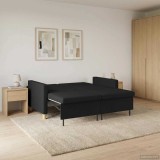 vidaXL Canapea extensibilă Negru Țesătură 42033340