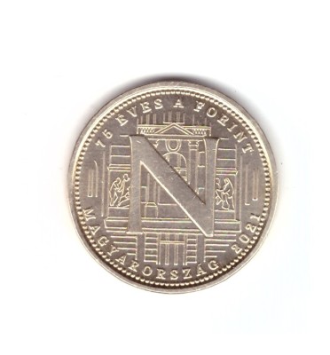 Moneda Ungaria 5 forint/forinti 2021 75 de ani forint - litera N, stare foarte buna foto