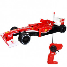 Masina de curse Formula 1 cu anvelope din cauciuc frecventa 40MGz Scara 1:12 Ferrari Rosie foto