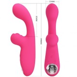 IUBIRE FRUMOASĂ - VIBRATOR DE STIMULARE ROSU SKYLAR, PRETTY LOVE FLIRTATION