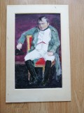 Napoleon Bonaparte - pictura in ulei pe carton - dimensiuni: 22 cm x 33 cm