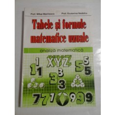 TABELE SI FORMULE MATEMATICE UZUALE - PROF. MIHAI MARINESCU, PROF. ECATERINA NEDELCU