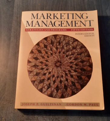 Marketing management strategies and programs Joseph P. Guiltinan foto