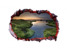 Autocolant decorativ, Gaura in perete, Natura si peisaje, Multicolor, 85 cm, 2499ST-1 foto