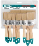 Cumpara ieftin Set 9 pensule pentru vopsit Total - Maner lemn