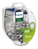 Set 2 becuri auto cu halogen Philips H4 LongLife EcoVision, 12V, 55W