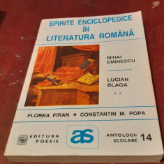 SPIRITE ENCICLOPEDICE IN LITERATURA ROMANA VOLUMUL 2,3