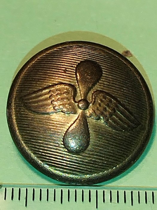 bnk dv Romania - nasture metalic uniforma - diam 22 mm - aviatie