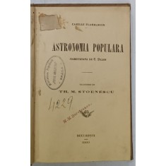 ASTRONOMIA POPULARA de CAMILLE FLAMMARION , 1900