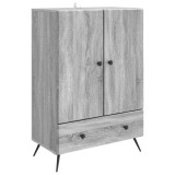 vidaXL Bufet cu sertar Sonoma gri 66 x 34,5 x 95 cm Lemn prelucrat 895591