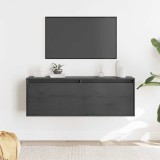 VidaXL Dulap de perete, gri, 100x30x35 cm, lemn masiv de pin