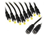 Cablu Alimentare DC 5,5/2,1 mm 2x0,5 mm&sup2; 5 Mufe 5 Socluri
