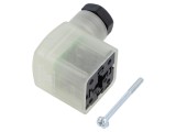 Conector HIRSCHMANN cu valvă mufa A 18mm mamă PIN 3 unghi 90&deg;