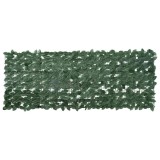 vidaXL Paravan de balcon cu frunze verde &icirc;nchis, 200x75 cm 367840