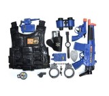 Set complet de jucarie pentru copii, model politie compus din vesta, arme si accesorii, sunete realiste, 71x5x37 cm, + 3 ani, Oem