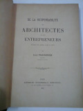 Cumpara ieftin DE LA RESPONSABILITE DES ARCHITECTES ET DES ENTREPRENEURS - LOUIS FRAISSAINGEA