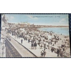 Carte Postala, Les Sables dOlonne, la plage, 1929