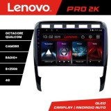 Navigatie Porsche Cayenne 2002-2011 Lenovo Kit-443 8 core QLED 2K 8+256 360 Android Waze USB Navigatie Internet Youtube Radio CarStore Technology