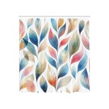 Perdea de duș colorată, nuanțe visătoare de frunze de toamnă căzătoare, model boem, material rezistent la apă, durabil, imprimeu digital, 175 cm x 200