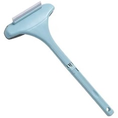 Stergator de geamuri, racleta, cu capat textil, pentru geamuri si alte suprafete, cu maner detasabil, perie universala, albastru