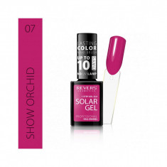 Lac de unghii Solar Gel, Revers, 12 ml, roz, nr 07, show orchid