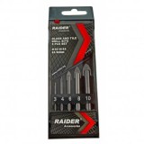 Set 5 burghie pentru sticla si ceramica, Raider 157798, diametru 3-10 mm