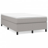 Gossi pat box spring cu saltea, gri deschis, 120x190 cm, textil