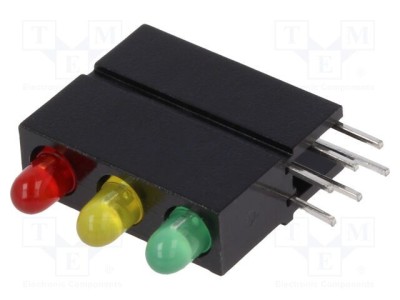 LED MENTOR 2,8mm 3 diode roşu/verde/galben 20mA foto