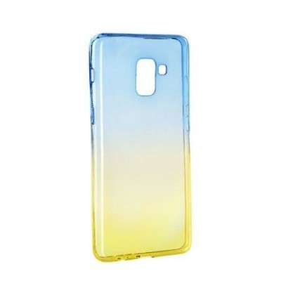 Husa SAMSUNG Galaxy A8 Plus 2018 - Ombre (Albastru/Auriu) foto