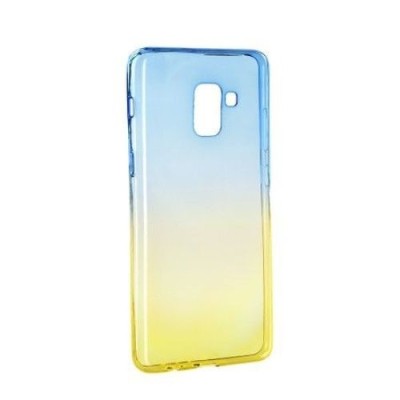 Husa Pentru SAMSUNG Galaxy A5 2018 / A8 2018 - Ombre, Albastru/Auriu foto