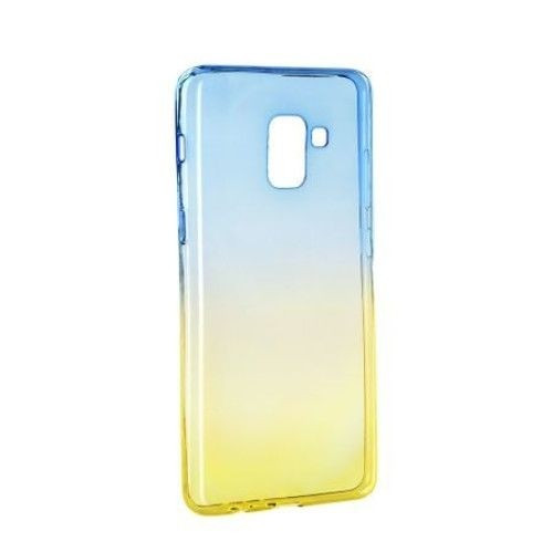 Husa Pentru SAMSUNG Galaxy A5 2018 / A8 2018 - Ombre, Albastru/Auriu