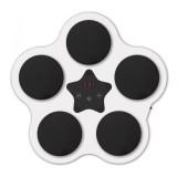Jucarie de boxat cu muzica si lumini, aplicare cu ventuze, bluetooth, 5 tinte, 40x38x8 cm, alb, Oem