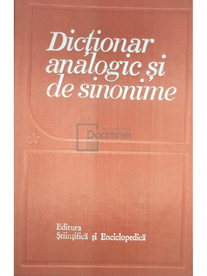 M. Bucă - Dicționar analogic și de sinonime (editia 1978) foto