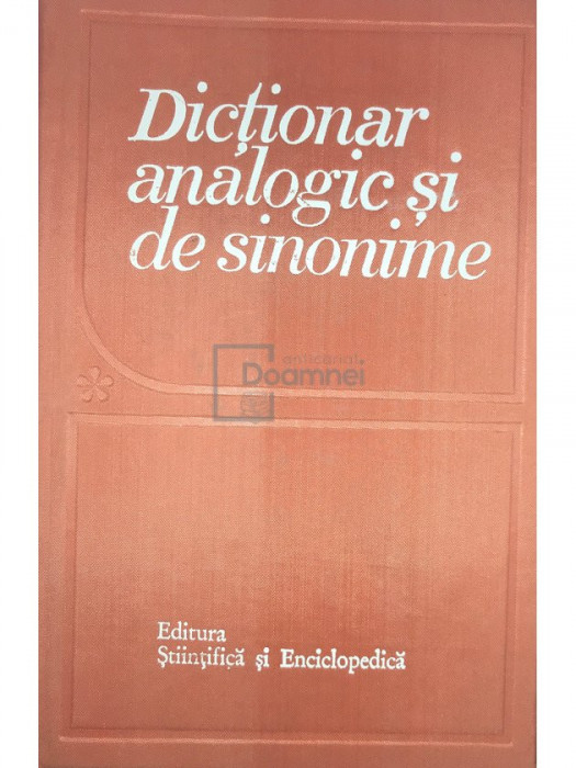 M. Bucă - Dicționar analogic și de sinonime (editia 1978)