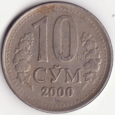 Moneda - Uzbekistan - 10 Som 2000 foto