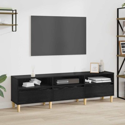vidaXL Cabinet TV Stejar negru 150 x 30 x 45 cm Lemn compozit 879482 foto