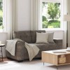 VidaXL Canapea pentru două persoane Gri &icirc;nchis Piele artificială 4105121