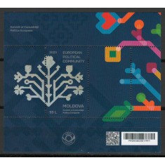 Moldova 2023 Mi 1250 bl 95 MNH - Summit-ul Comunitatii Politice Europene