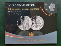 Moneda tematica de argint - 20 Euro 2016 &quot;Rotkappchen&quot; Germania - Proof - G 3601