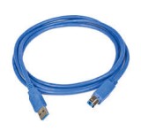 Cablu USB 3.0 USB A mufa tata - USB B mufa tata aurit 0.5m albastru PVC GEMBIRD CCP-USB3-AMBM-0.5M