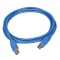 Cablu USB 3.0 USB A mufa tata - USB B mufa tata aurit 0.5m albastru PVC GEMBIRD CCP-USB3-AMBM-0.5M